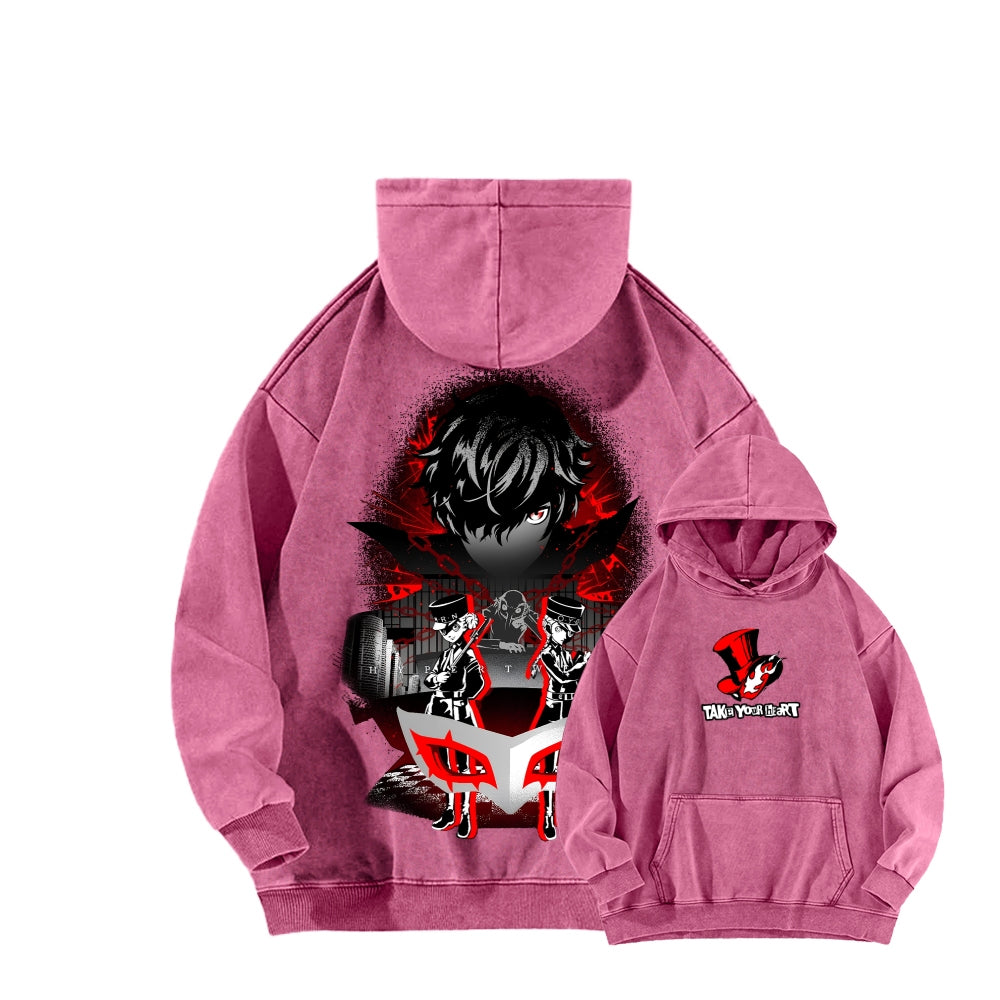 Persona Unisex Washed Hoodie 2512004307