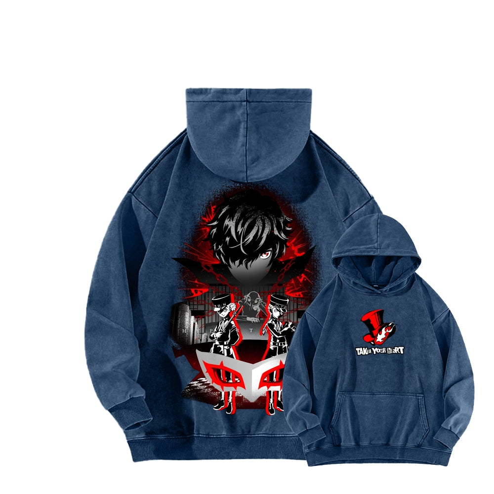Persona Unisex Washed Hoodie 2512004307