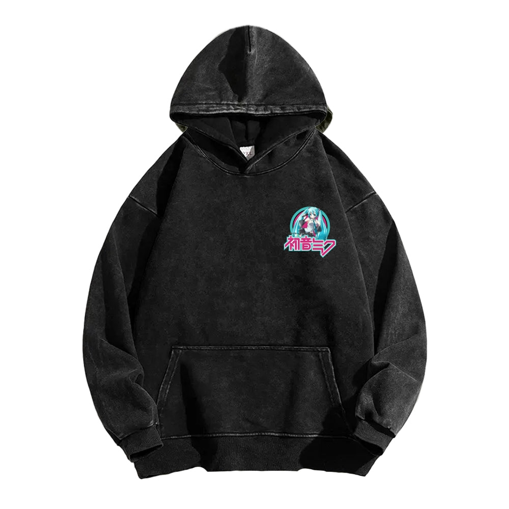 Hatsune Miku Unisex Washed Hoodie 2512006313