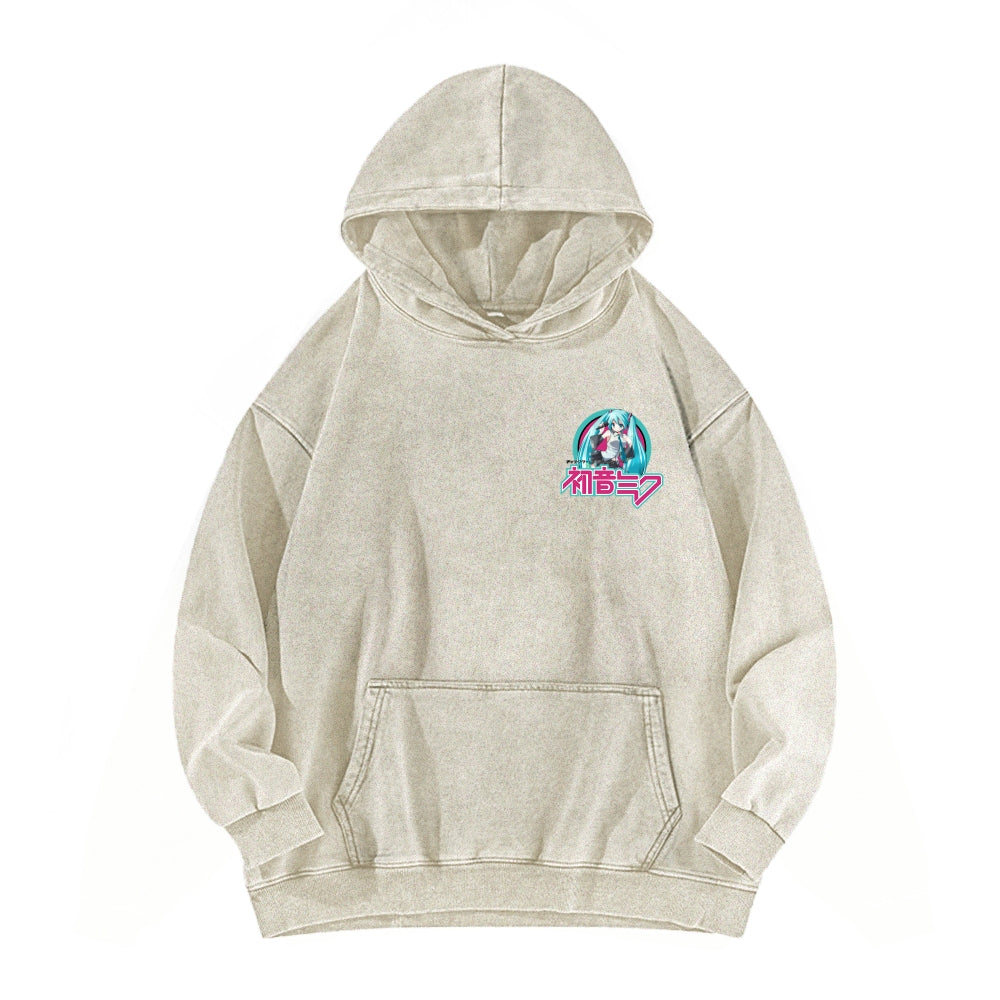 Hatsune Miku Unisex Washed Hoodie 2512006313