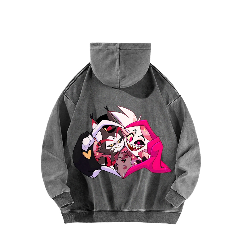Hazbin Hotel Unisex Washed Hoodie 2512006973
