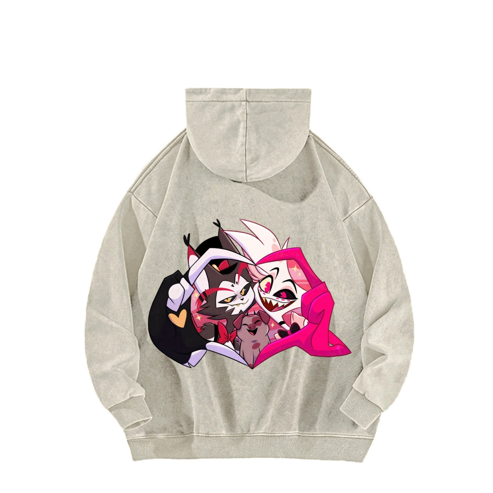 Hazbin Hotel Unisex Washed Hoodie 2512006973