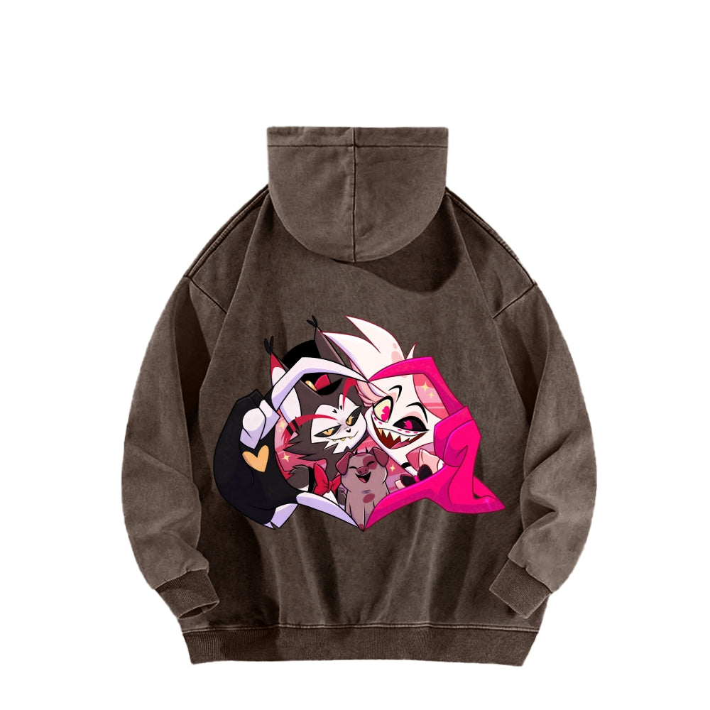 Hazbin Hotel Unisex Washed Hoodie 2512006973