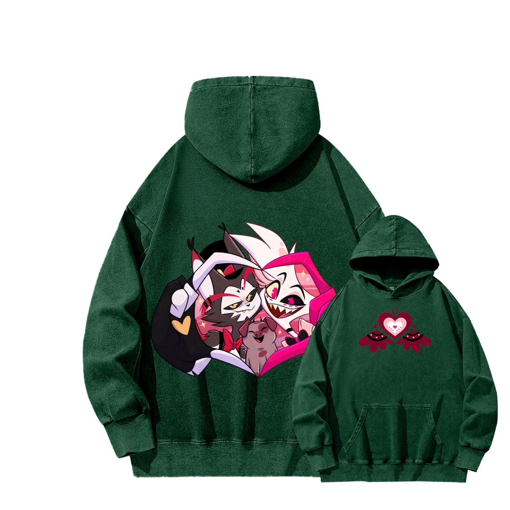 Hazbin Hotel Unisex Washed Hoodie 2512006973