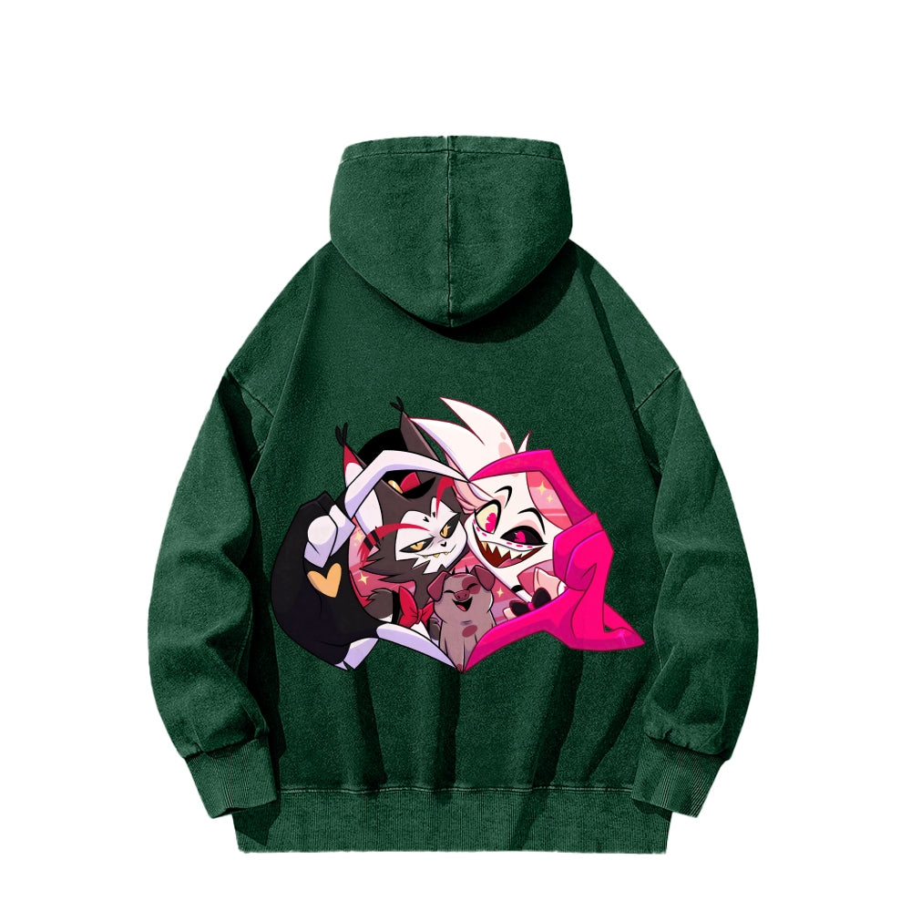 Hazbin Hotel Unisex Washed Hoodie 2512006973