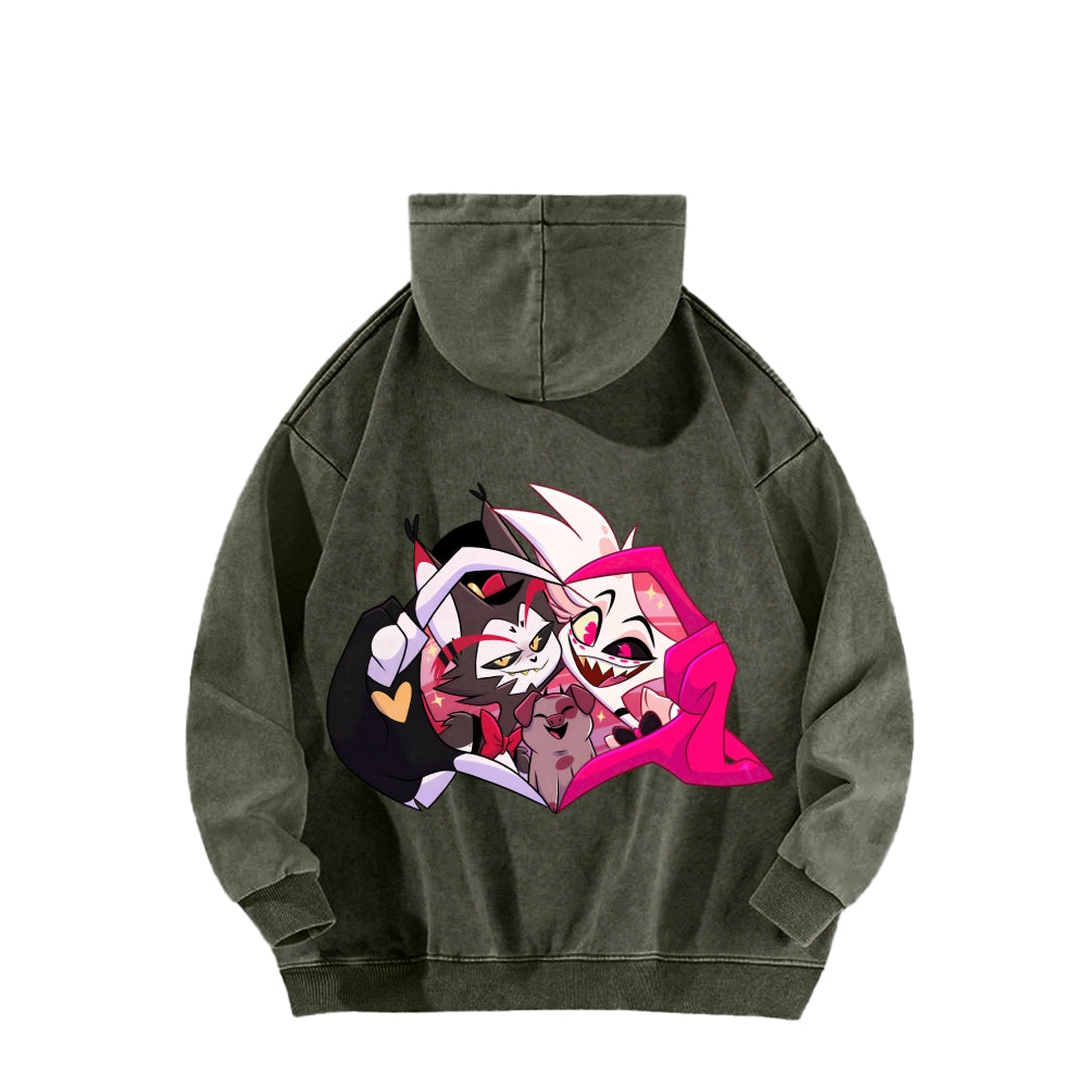 Hazbin Hotel Unisex Washed Hoodie 2512006973