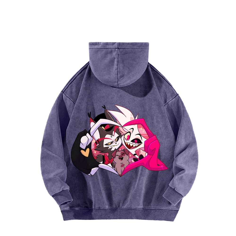 Hazbin Hotel Unisex Washed Hoodie 2512006973