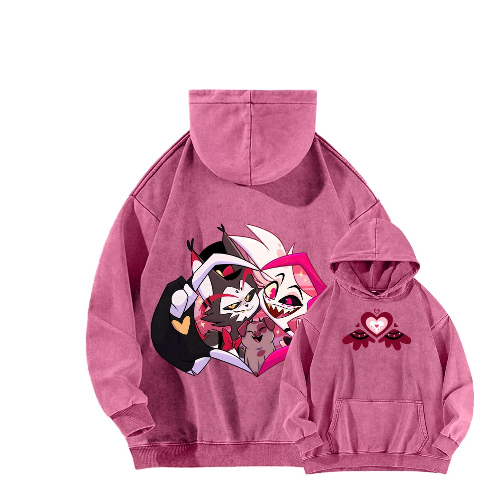 Hazbin Hotel Unisex Washed Hoodie 2512006973