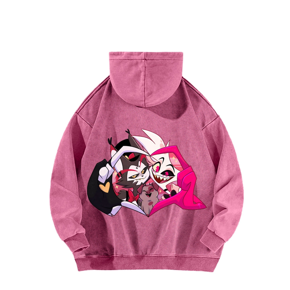 Hazbin Hotel Unisex Washed Hoodie 2512006973