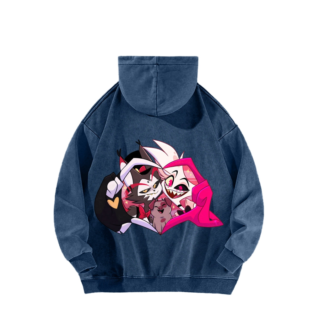 Hazbin Hotel Unisex Washed Hoodie 2512006973