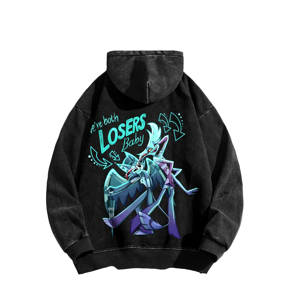 Hazbin Hotel Unisex Washed Hoodie 2512006977