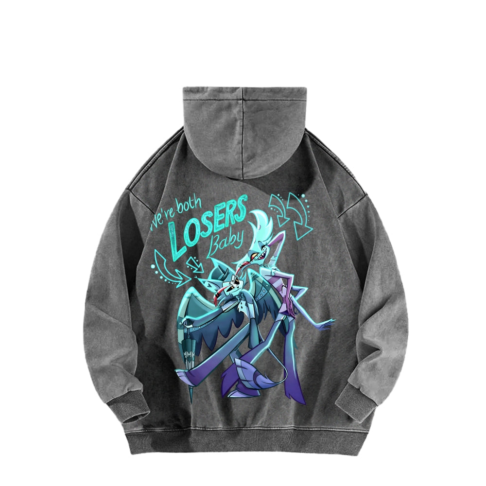 Hazbin Hotel Unisex Washed Hoodie 2512006977