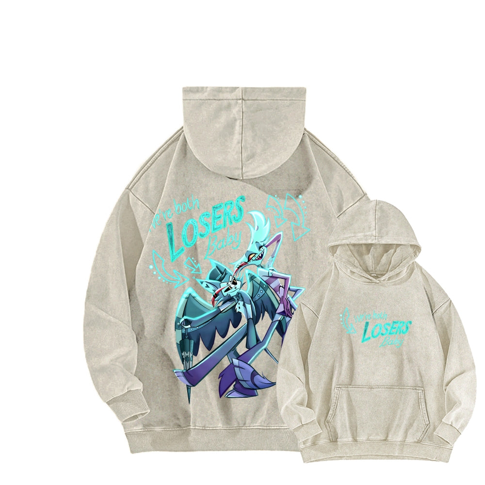Hazbin Hotel Unisex Washed Hoodie 2512006977