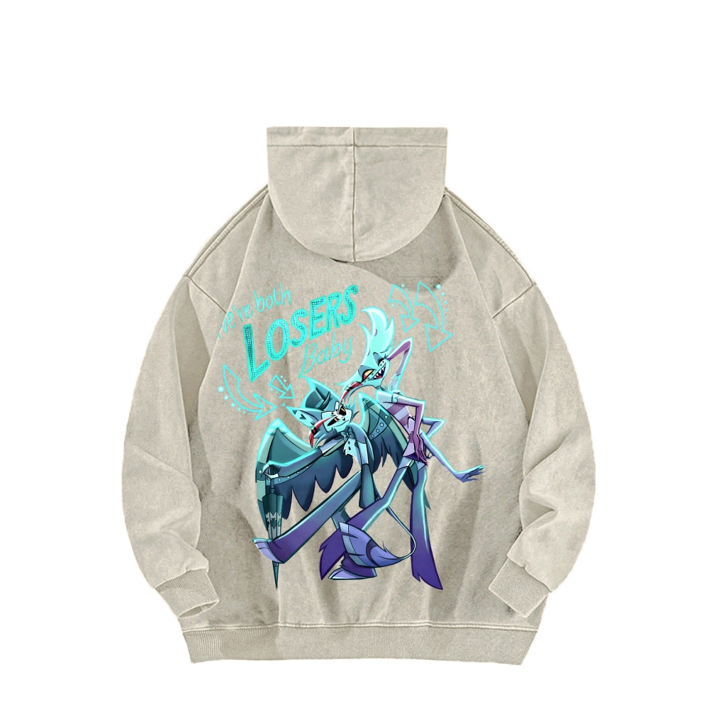 Hazbin Hotel Unisex Washed Hoodie 2512006977