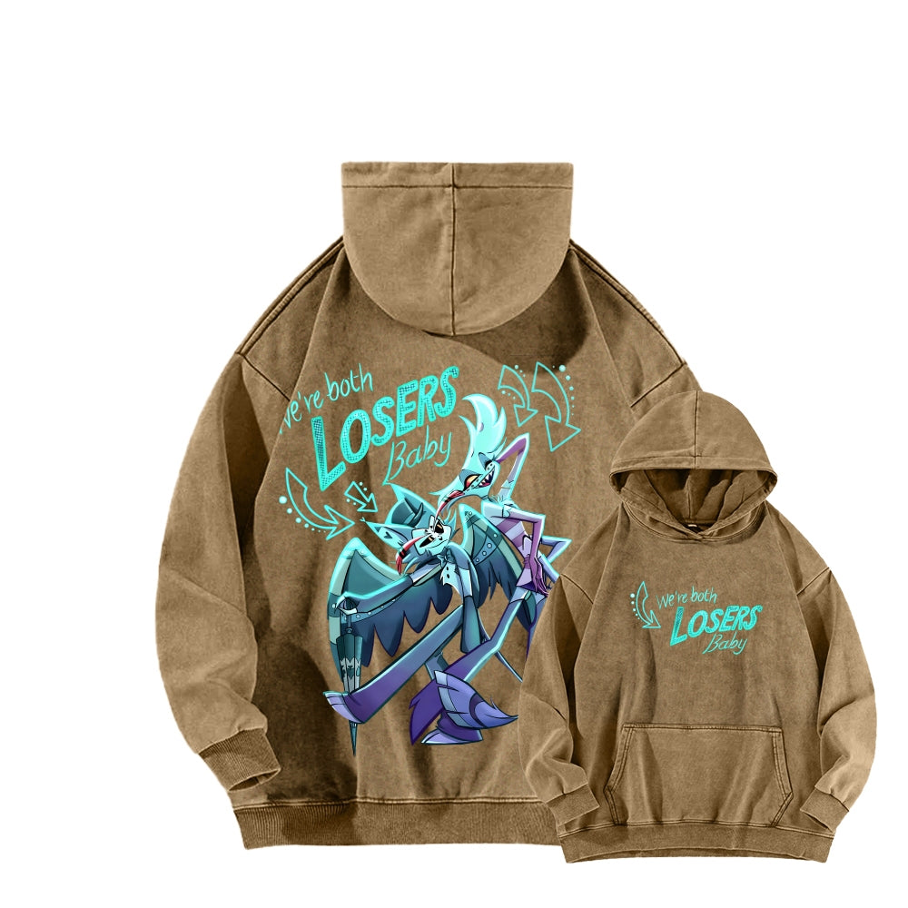 Hazbin Hotel Unisex Washed Hoodie 2512006977