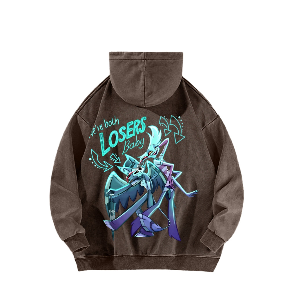 Hazbin Hotel Unisex Washed Hoodie 2512006977