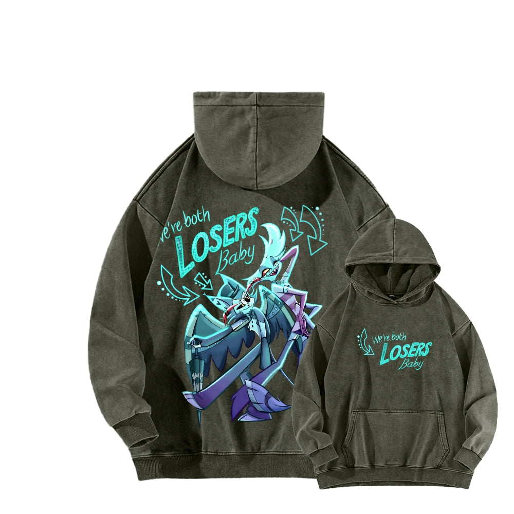 Hazbin Hotel Unisex Washed Hoodie 2512006977
