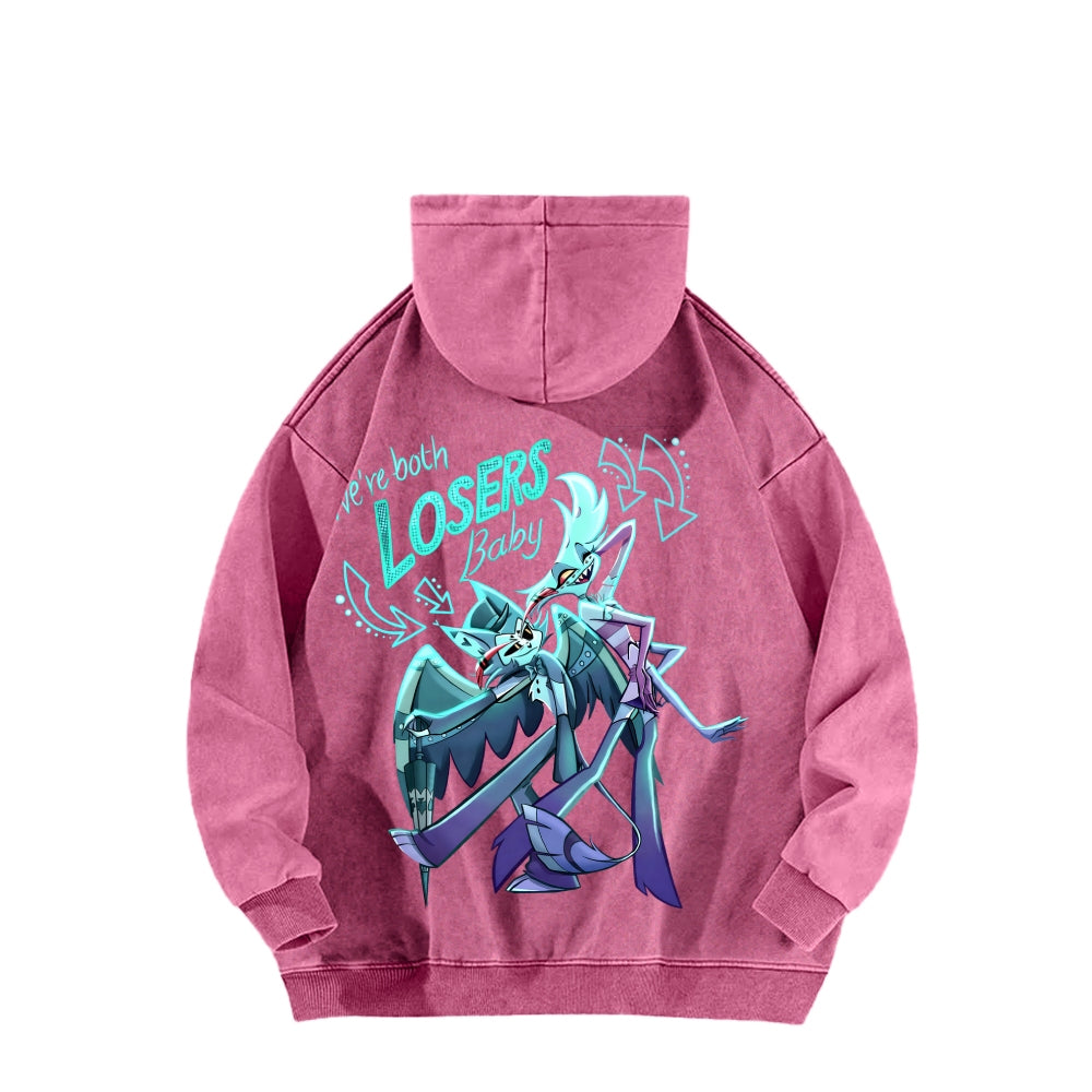 Hazbin Hotel Unisex Washed Hoodie 2512006977