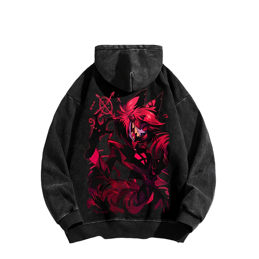 Hazbin Hotel Unisex Washed Hoodie 2512007906