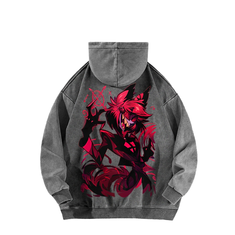 Hazbin Hotel Unisex Washed Hoodie 2512007906
