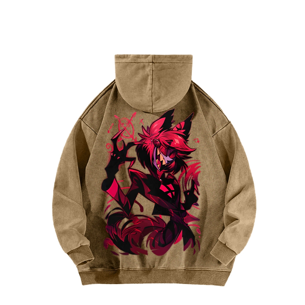 Hazbin Hotel Unisex Washed Hoodie 2512007906