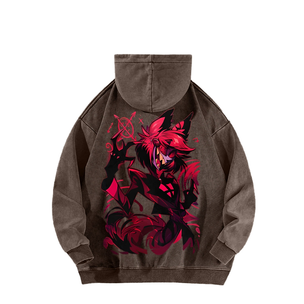 Hazbin Hotel Unisex Washed Hoodie 2512007906