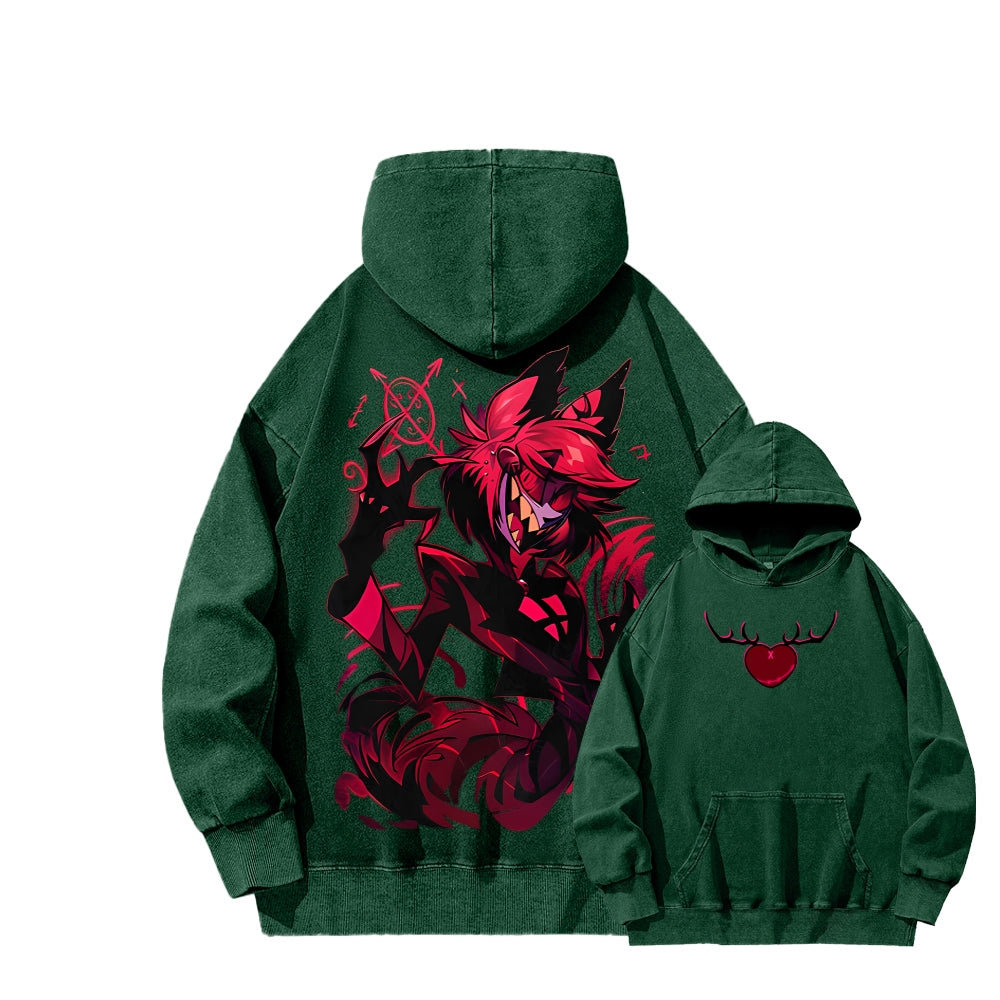 Hazbin Hotel Unisex Washed Hoodie 2512007906