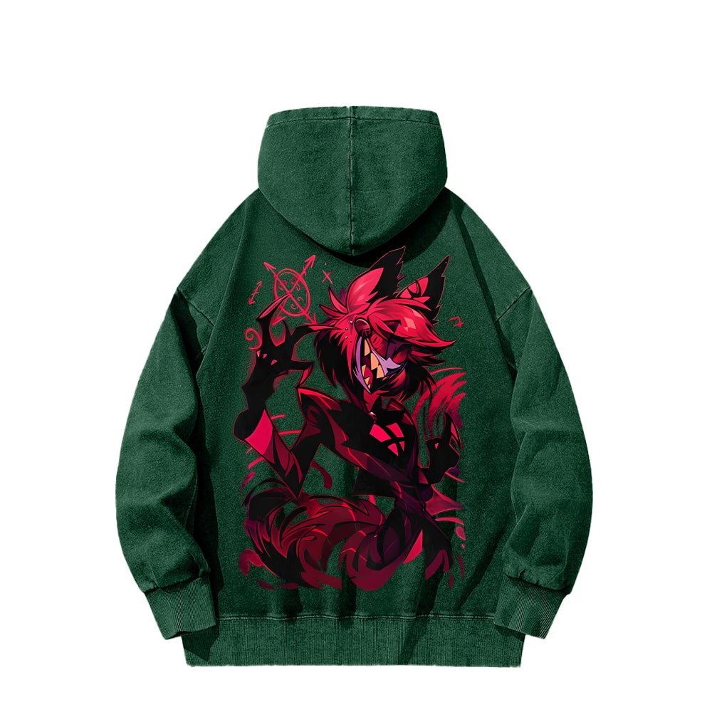 Hazbin Hotel Unisex Washed Hoodie 2512007906