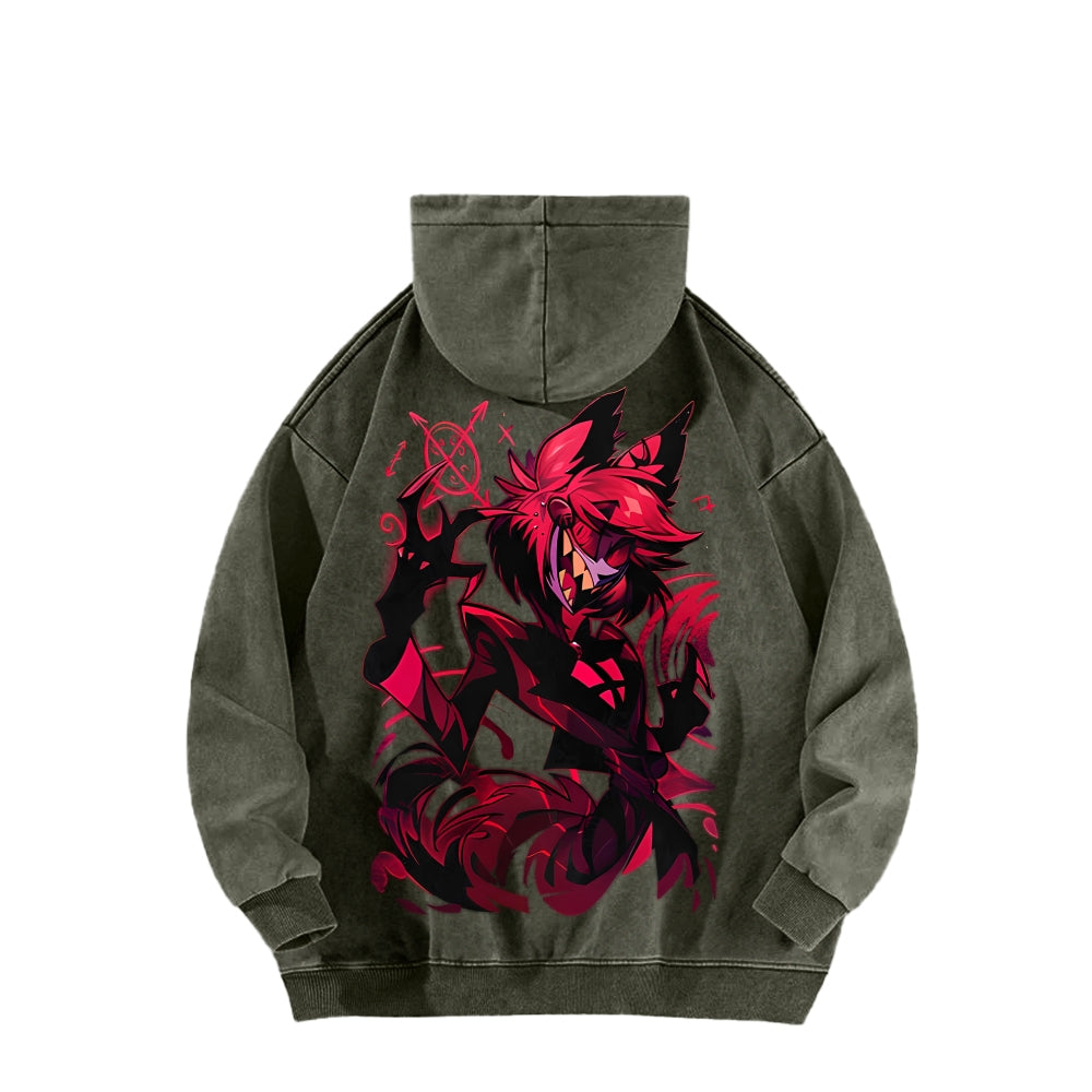 Hazbin Hotel Unisex Washed Hoodie 2512007906