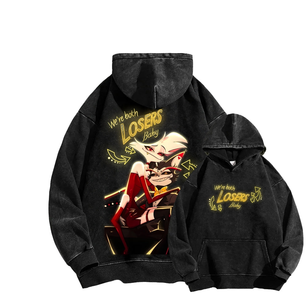 Hazbin Hotel Unisex Washed Hoodie 2512007909