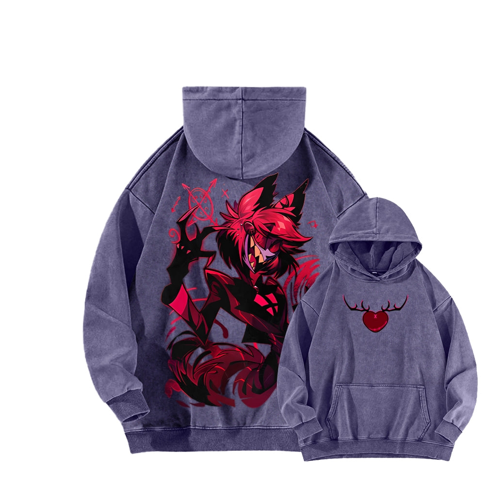 Hazbin Hotel Unisex Washed Hoodie 2512007906