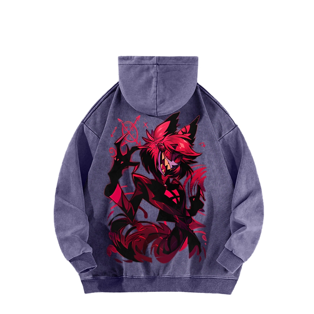 Hazbin Hotel Unisex Washed Hoodie 2512007906