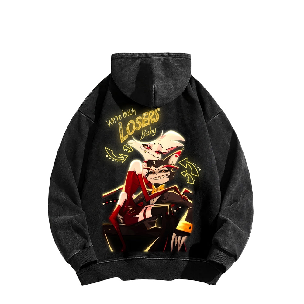 Hazbin Hotel Unisex Washed Hoodie 2512007909