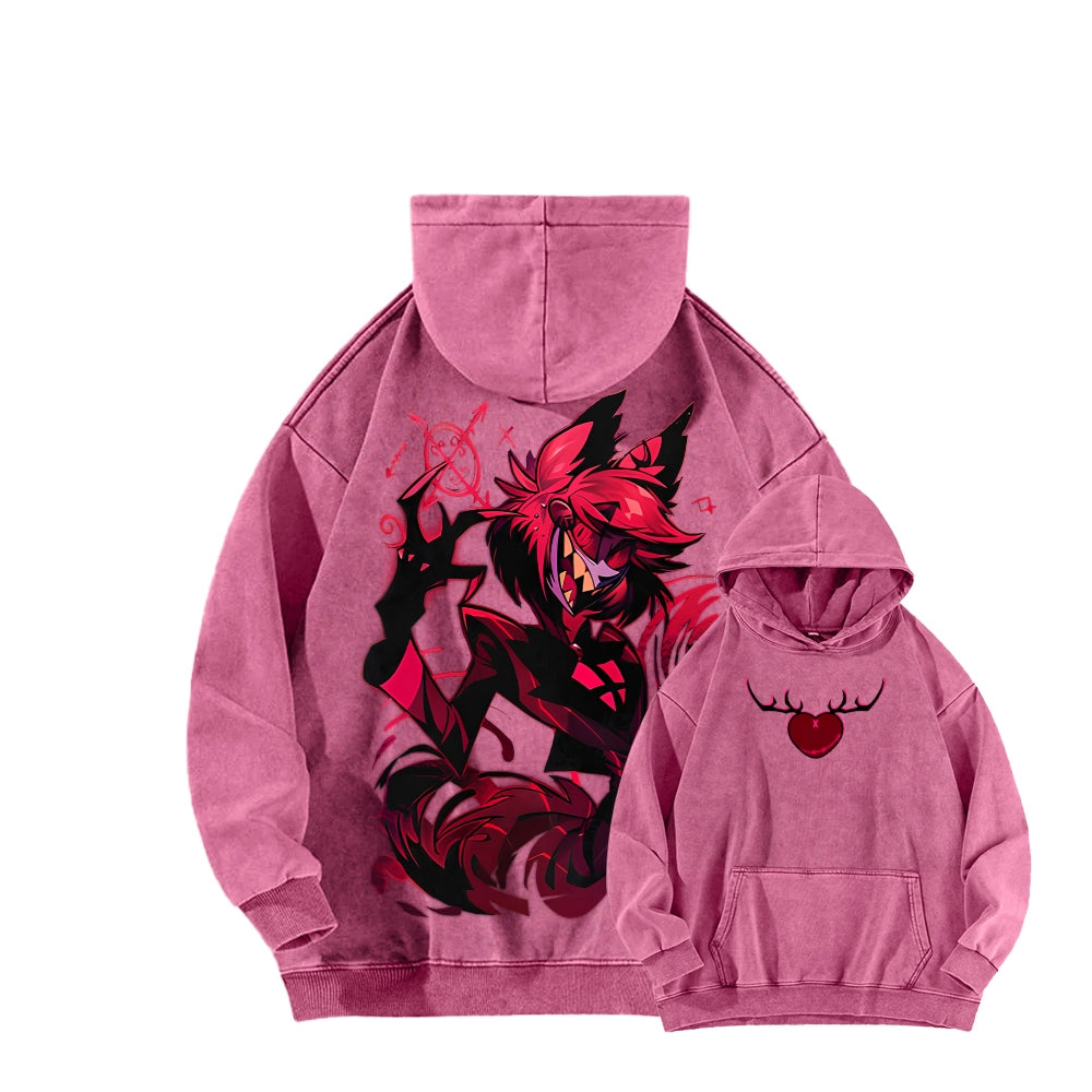 Hazbin Hotel Unisex Washed Hoodie 2512007906