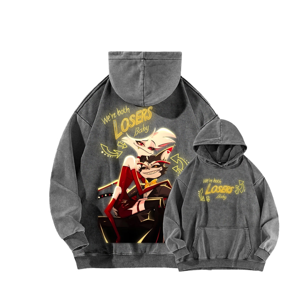 Hazbin Hotel Unisex Washed Hoodie 2512007909
