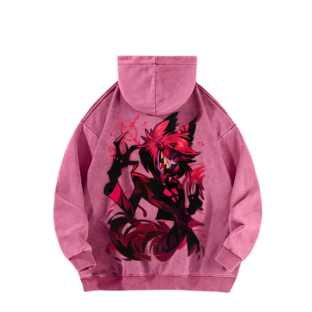 Hazbin Hotel Unisex Washed Hoodie 2512007906