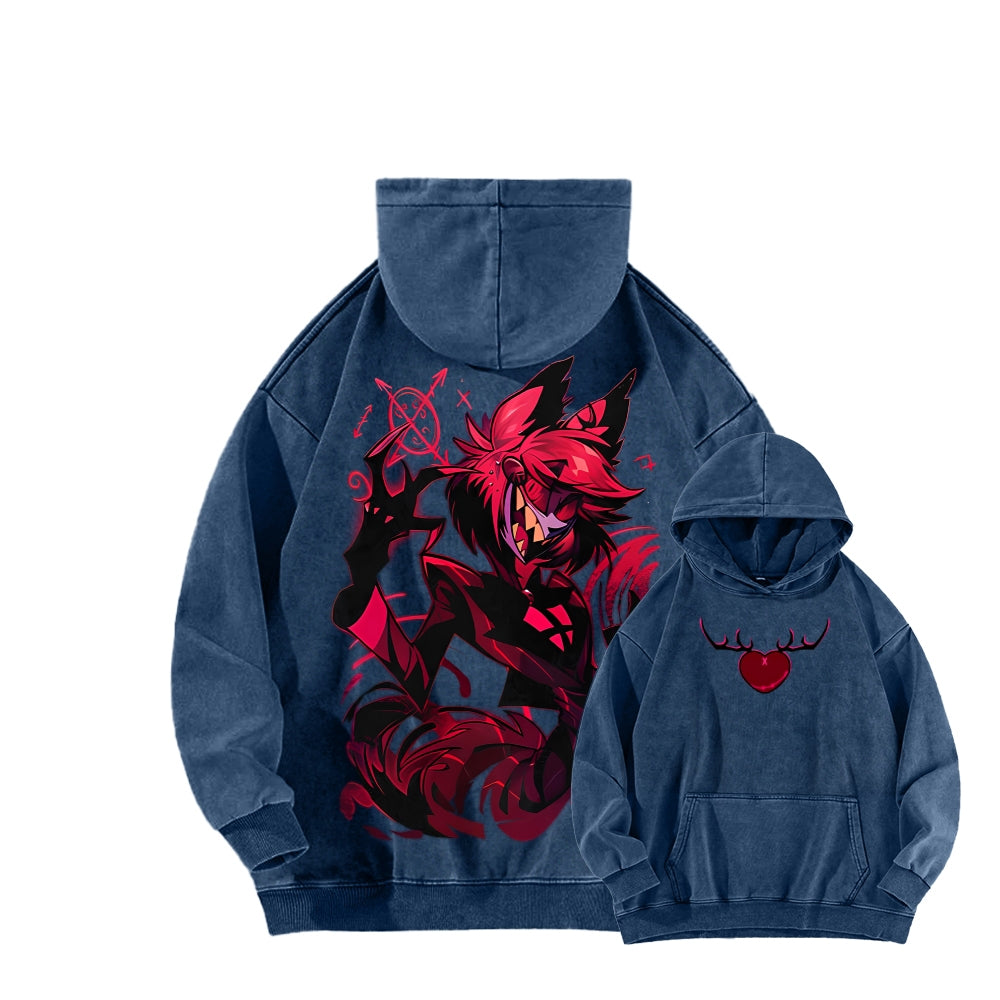 Hazbin Hotel Unisex Washed Hoodie 2512007906