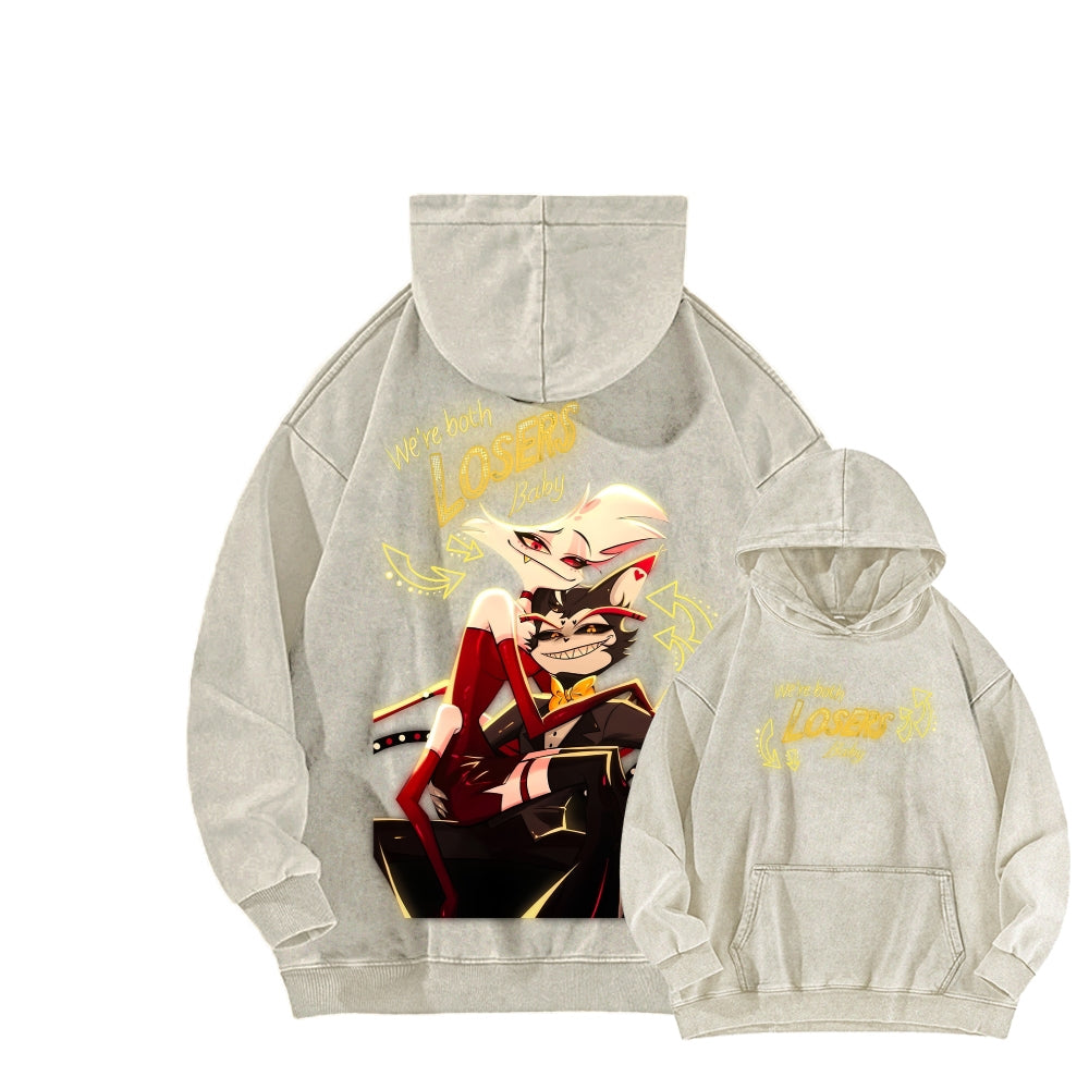 Hazbin Hotel Unisex Washed Hoodie 2512007909
