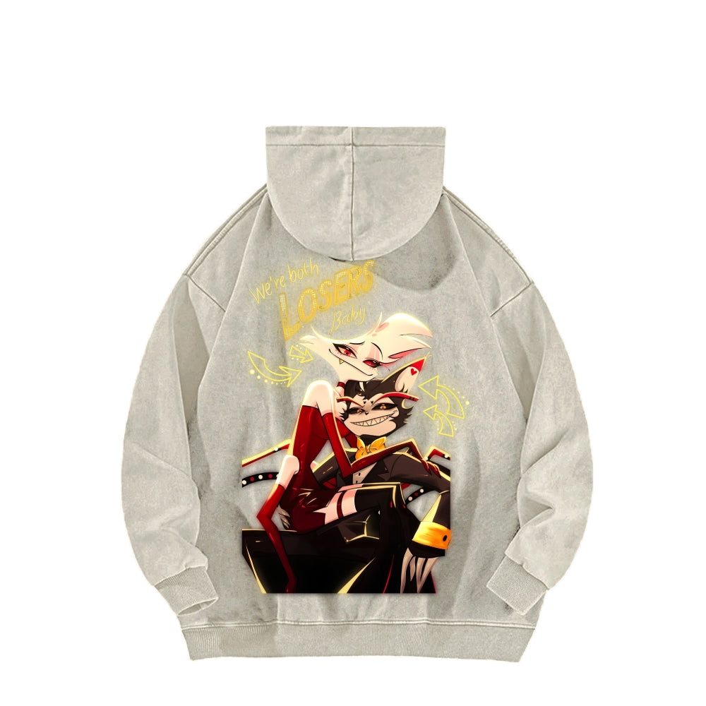 Hazbin Hotel Unisex Washed Hoodie 2512007909