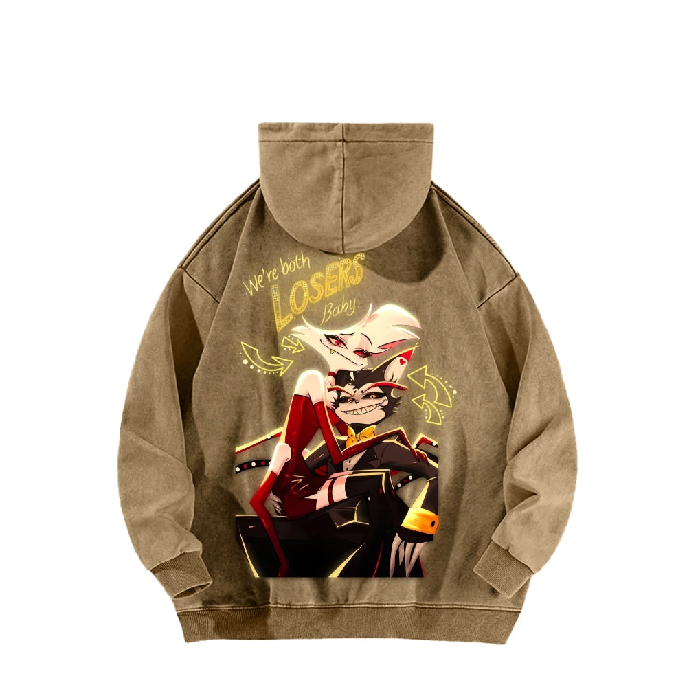 Hazbin Hotel Unisex Washed Hoodie 2512007909