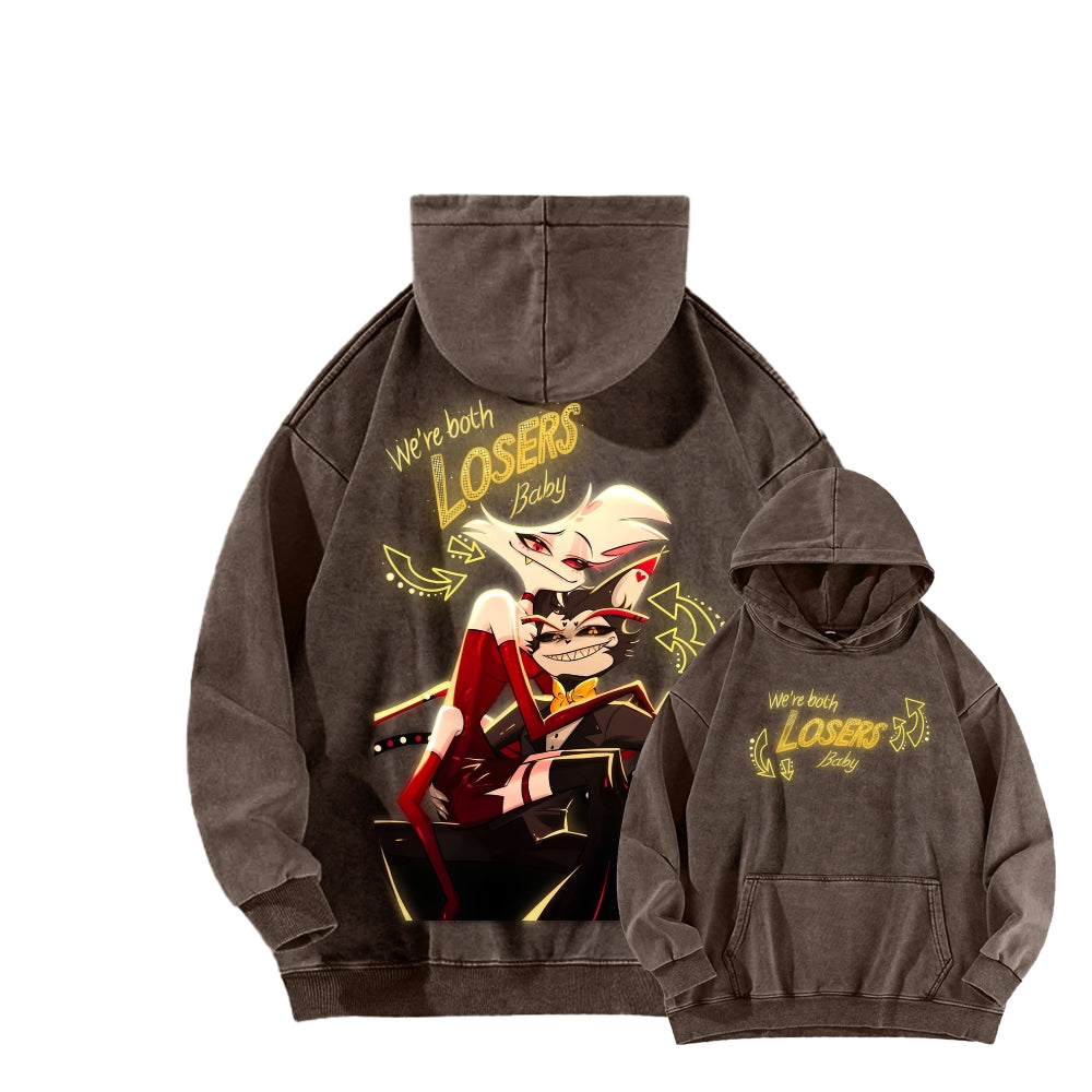 Hazbin Hotel Unisex Washed Hoodie 2512007909
