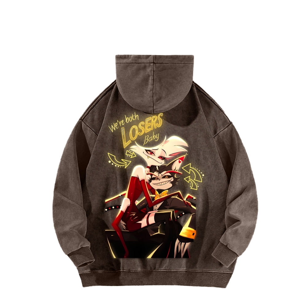 Hazbin Hotel Unisex Washed Hoodie 2512007909