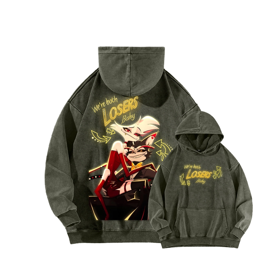Hazbin Hotel Unisex Washed Hoodie 2512007909