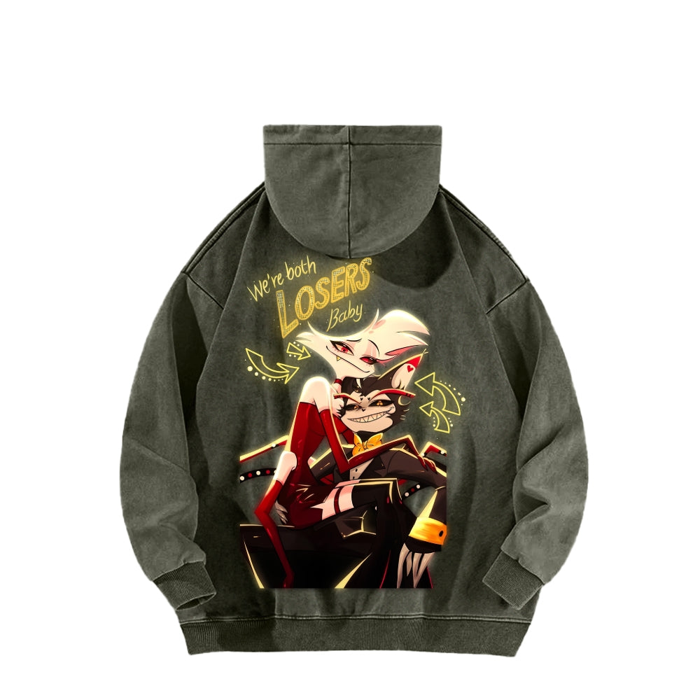 Hazbin Hotel Unisex Washed Hoodie 2512007909