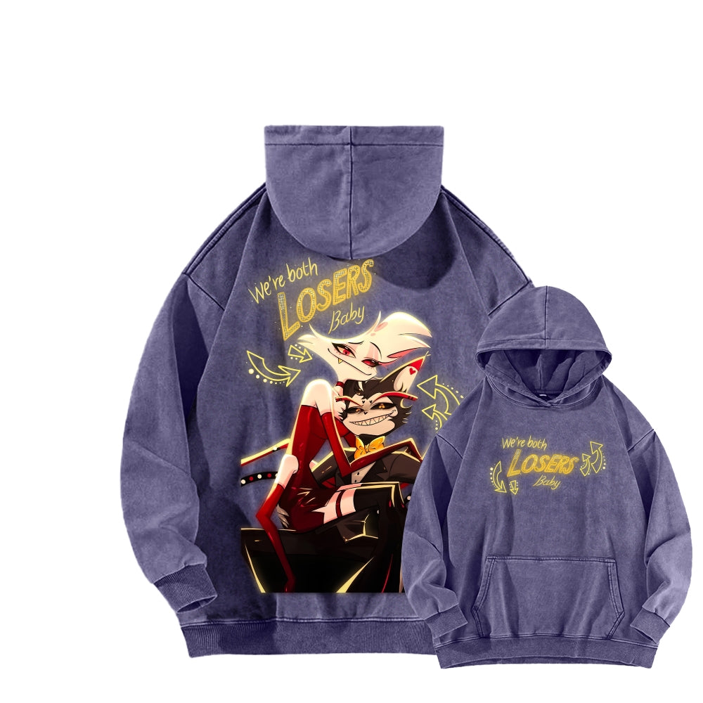 Hazbin Hotel Unisex Washed Hoodie 2512007909