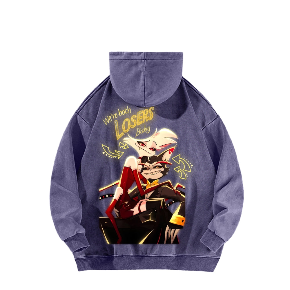 Hazbin Hotel Unisex Washed Hoodie 2512007909