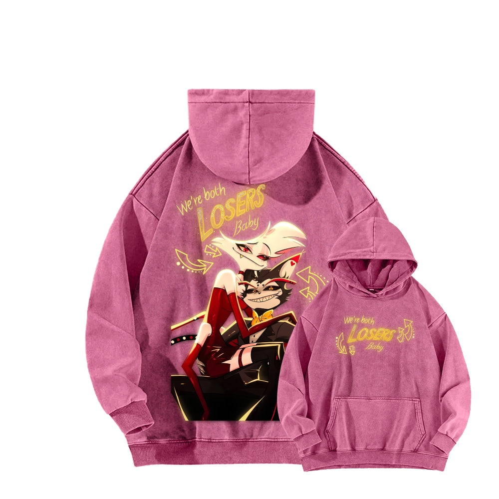Hazbin Hotel Unisex Washed Hoodie 2512007909