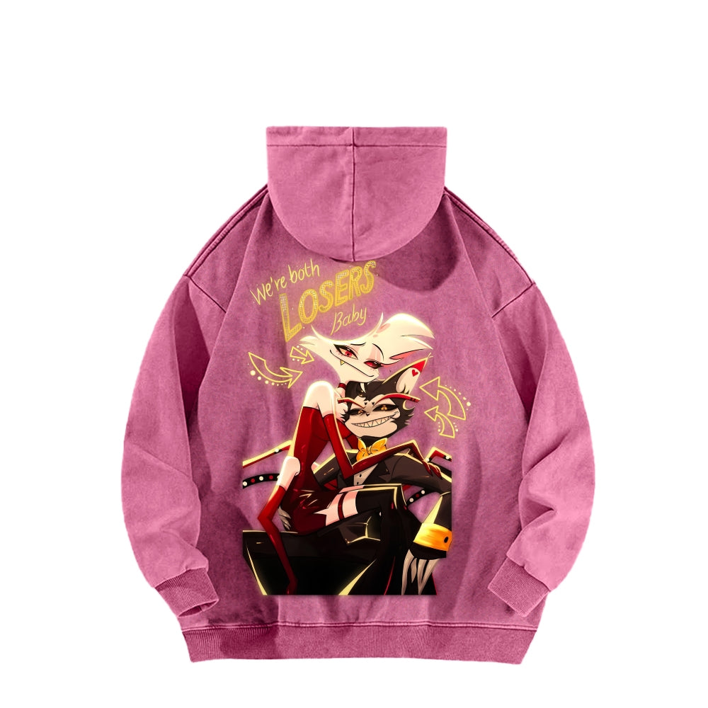 Hazbin Hotel Unisex Washed Hoodie 2512007909