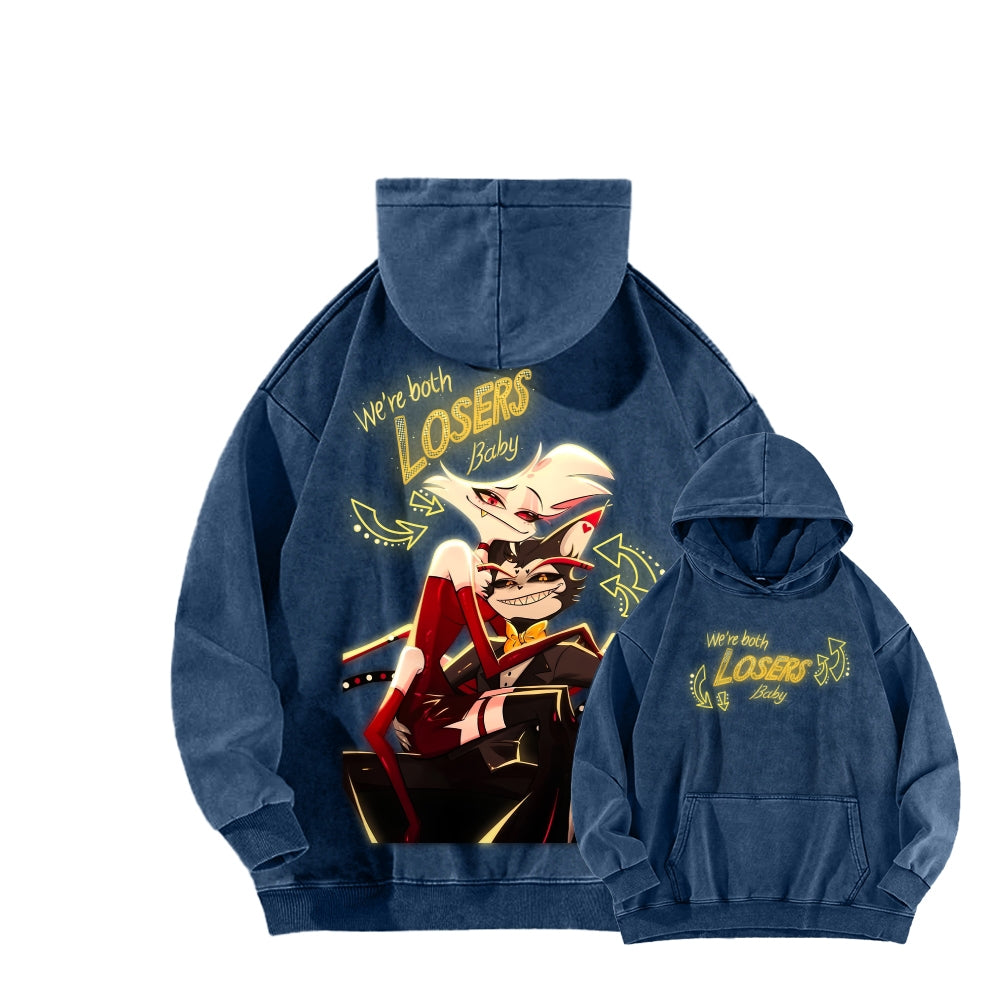 Hazbin Hotel Unisex Washed Hoodie 2512007909