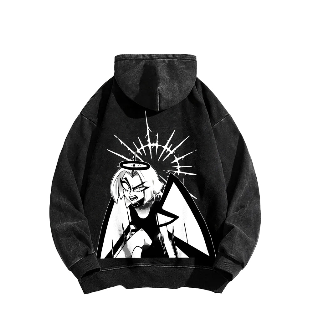 Hazbin Hotel Unisex Washed Hoodie 2512008819